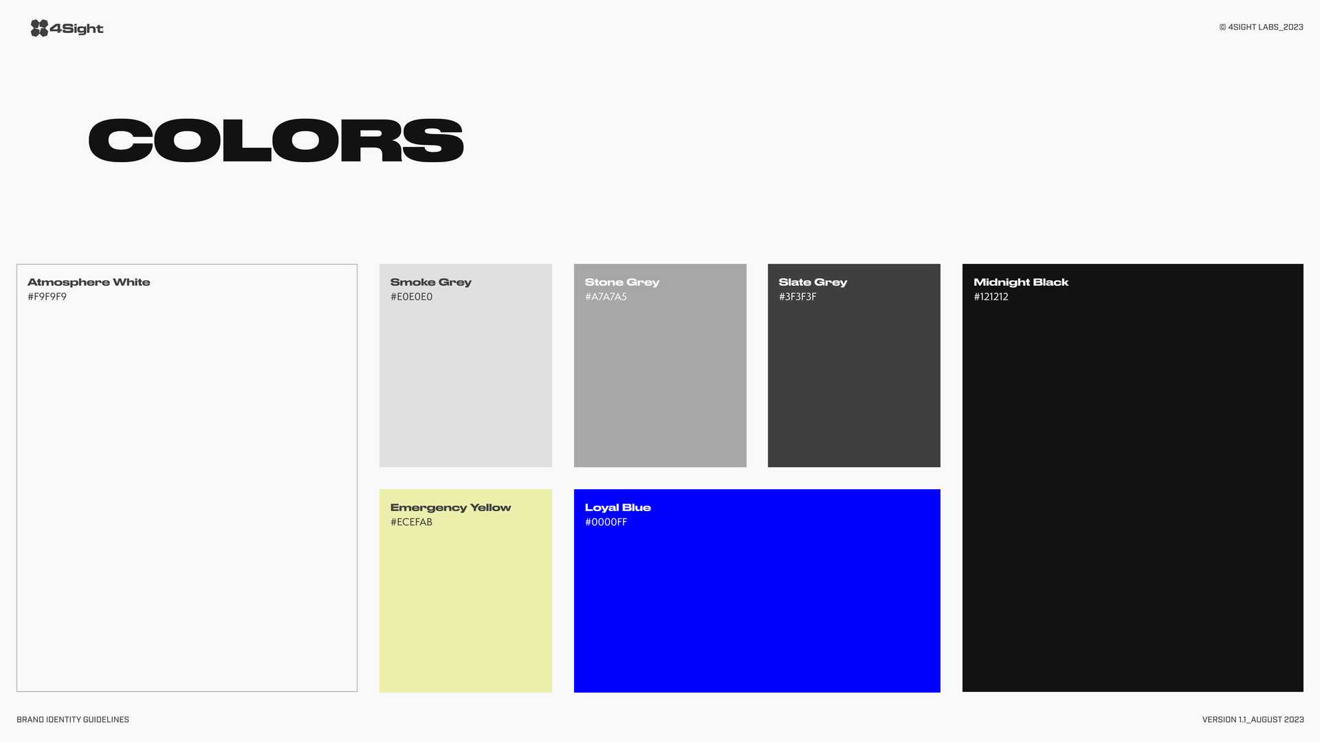 Color board for 4Sight Labs