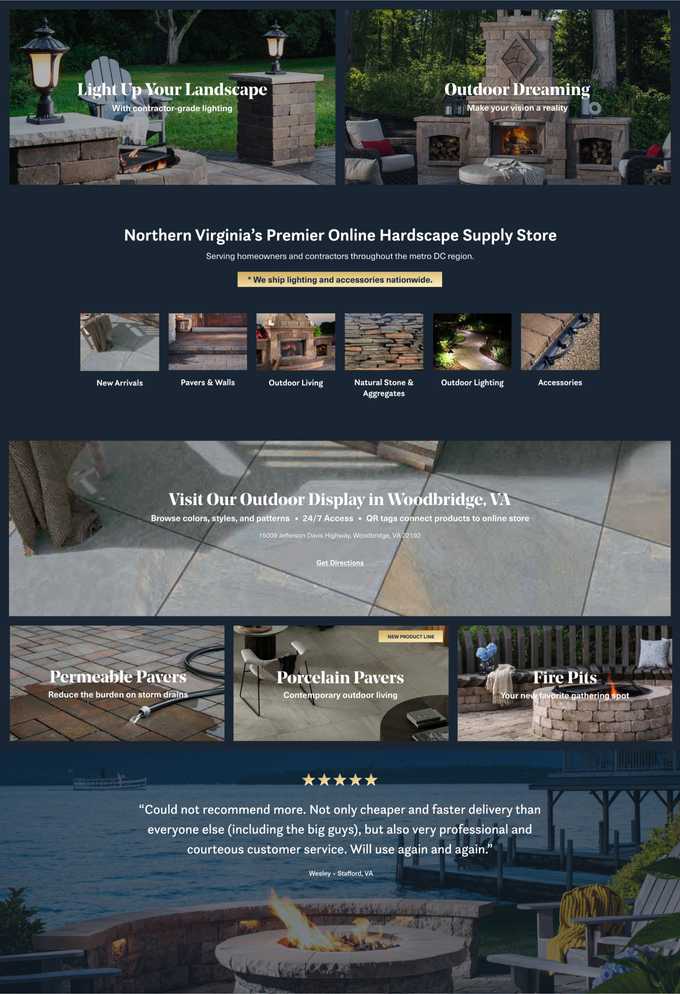 Promotions section on The Hardscape Exchange homepage