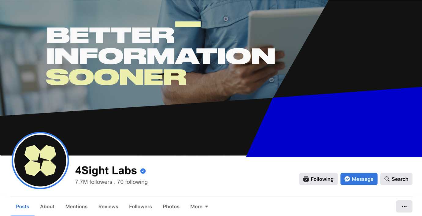 Facebook header for 4Sight Labs