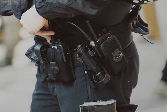 Police officer belt with accessories