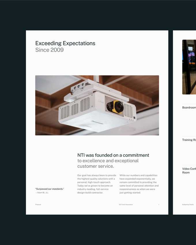 NTI Business Sheets content